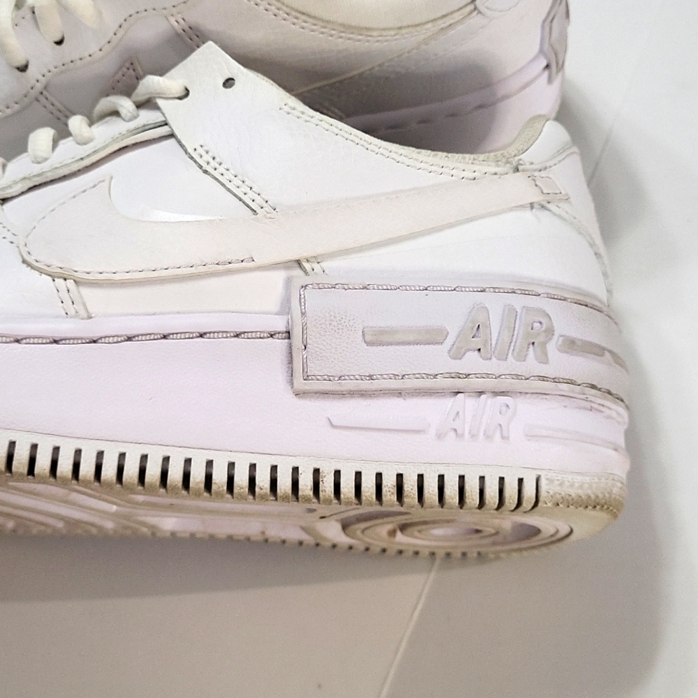 NIKE AIR FORCE 1 Shadow Triple White CI0919 100 Women size 9. - Picture 14 of 16